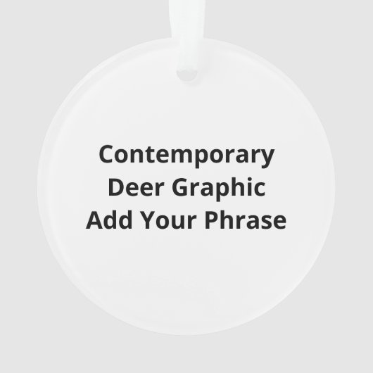 Oh Deer Contemporary Graphic Vibe Ornament (achterkant)