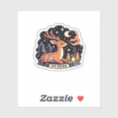 Oh Deer Contemporary Graphic Vibe  Sticker (Vel)