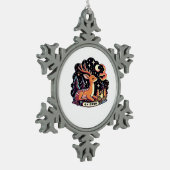 Oh Deer Contemporary Graphic Vibe  Tin Sneeuwvlok Ornament (Links)