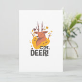 Oh Deer Contemporary Minimal Look Feestdagenkaart (Staand voorkant)