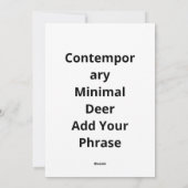 Oh Deer Contemporary Minimal Look Feestdagenkaart (Achterkant)