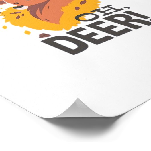 Oh Deer Contemporary Minimal Look  Poster (Hoek)