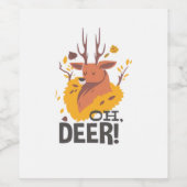 Oh Deer Contemporary Minimal Look  Wijn Etiket (Enkel label)