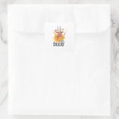 Oh Deer Contemporary Minimalistische Uitzicht Vierkante Sticker (Tas)