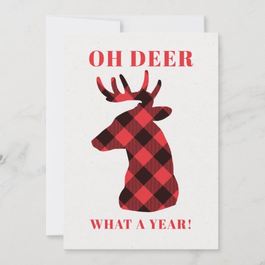 Oh Deer Covid 2021 Business Feestdagenkaart (Voorkant)