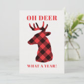 Oh Deer Covid 2021 Business Feestdagenkaart (Staand voorkant)
