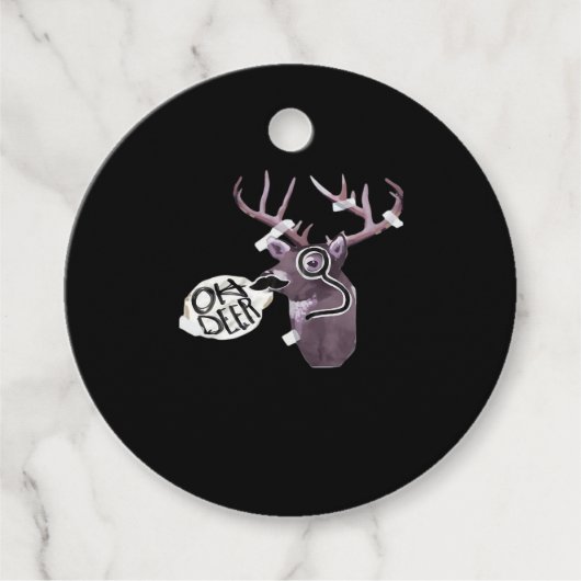 Oh Deer Creatieve Handtekeningontwerp Bedankjes Labels (Voorkant)