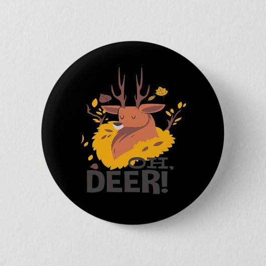 Oh Deer Creative Design Ronde Button 5,7 Cm (Voorkant)