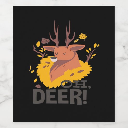 Oh Deer Creative Design  Wijn Etiket (Enkel label)