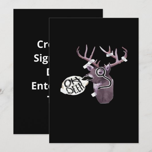 Oh Deer Creative Signature Design Feestdagenkaart (Voorkant / Achterkant)