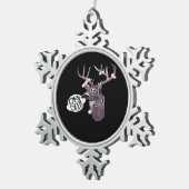 Oh Deer Creative Signature Design  Tin Sneeuwvlok Ornament (Rechts)