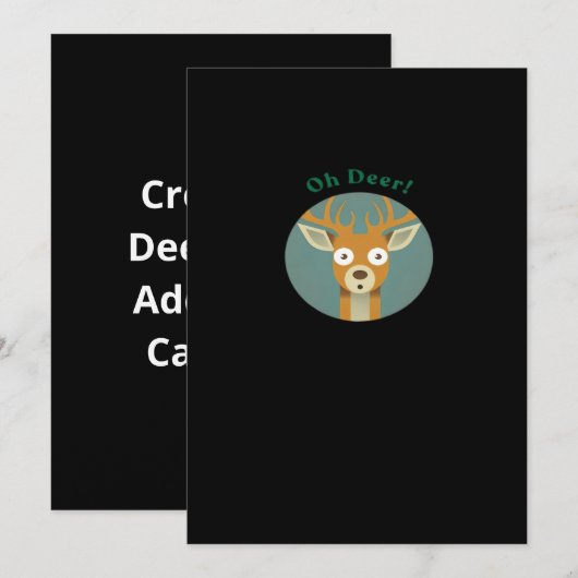 Oh Deer Creative Style Feestdagenkaart (Voorkant / Achterkant)