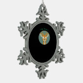 Oh Deer Creative Style Tin Sneeuwvlok Ornament (Links)