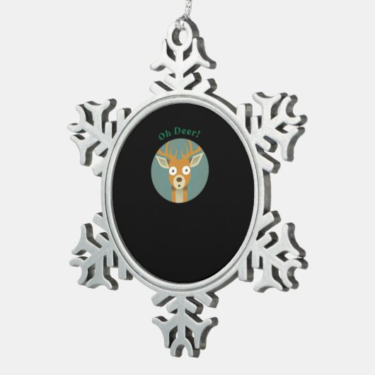 Oh Deer Creative Style  Tin Sneeuwvlok Ornament (Rechts)