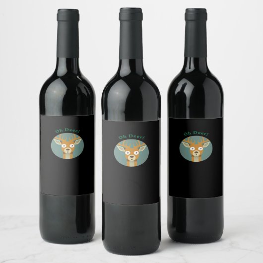 Oh Deer Creative Style  Wijn Etiket (Flessen)
