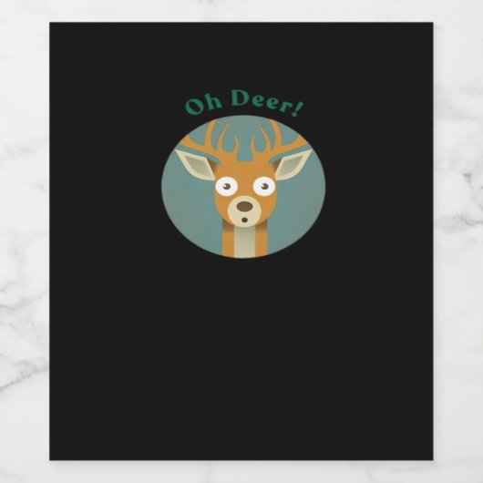 Oh Deer Creative Style Wijn Etiket (Enkel label)