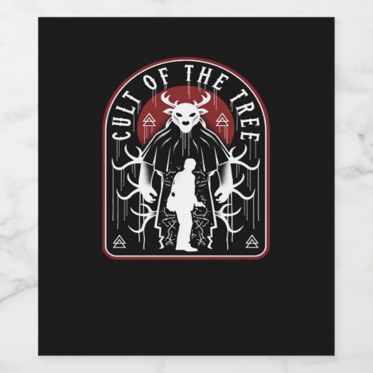 Oh Deer Cult Of The Tree Artistic Style Wijn Etiket (Enkel label)