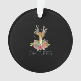 Oh Deer Cute Colorful Deer MinimalAcrylic Ornament