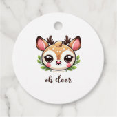 Oh Deer Cute Deer Minimal Design Bedankjes Labels (Voorkant)