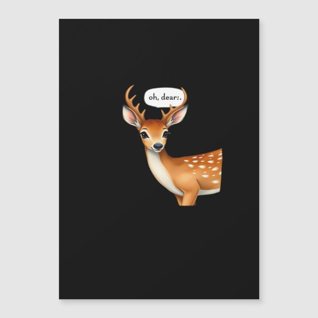 Oh Deer Cute Punny Deer Saying Whimsical Quote (Voorkant)