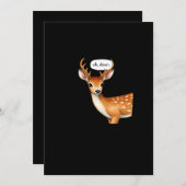 Oh Deer Cute Punny Deer Saying Whimsical Quote Feestdagenkaart (Voorkant / Achterkant)