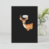 Oh Deer Cute Punny Deer Saying Whimsical Quote Feestdagenkaart (Staand voorkant)