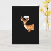 Oh Deer Cute Punny Deer Saying Whimsical Quote Kaart (Gele Bloem)