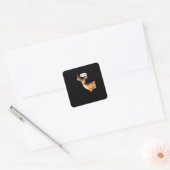 Oh Deer Cute Punny Deer Saying Whimsical Quote Vierkante Sticker (Envelop)