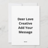 Oh Deer Deer Love Save The Deer CFlat Holiday Card Feestdagenkaart (Achterkant)