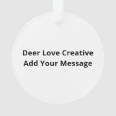 Oh Deer Deer Love Save The Deer CrAcrylic Ornament (achterkant)