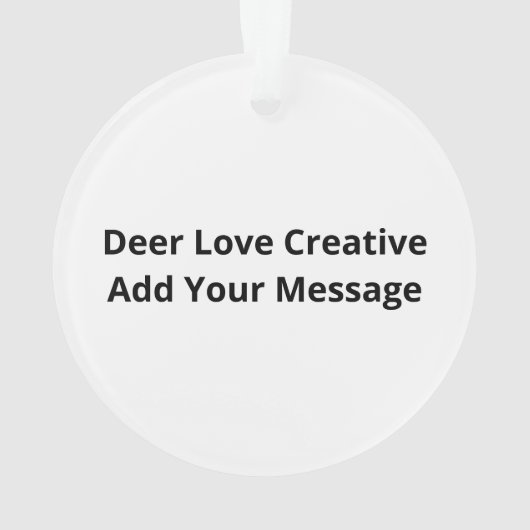Oh Deer Deer Love Save The Deer CrAcrylic Ornament (achterkant)