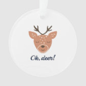 Oh Deer Deer Love Save The Deer CrAcrylic Ornament (voorkant)