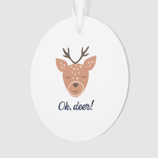 Oh Deer Deer Love Save The Deer CrAcrylic Ornament (voorkant)