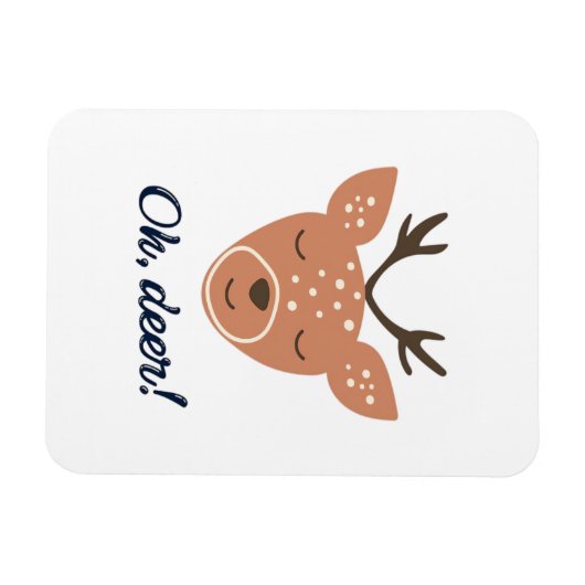 Oh Deer Deer Love Save The Deer Creative Design  Magneet (Horizontaal)