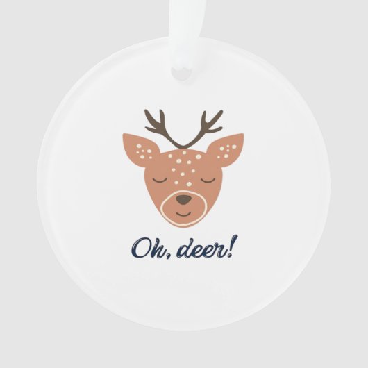 Oh Deer Deer Love Save The Deer Creative Design Ornament (voorkant)