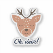 Oh Deer Deer Love Save The Deer Creative Design Sticker (Voorkant)