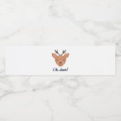 Oh Deer Deer Love Save The Deer Creative Design Waterfles Etiket (Enkel label)