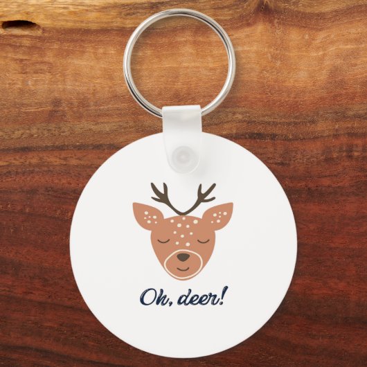 Oh Deer Deer Love Save The Deer Creative DKeychain Sleutelhanger (Voorkant)