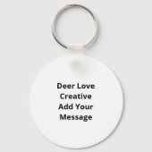 Oh Deer Deer Love Save The Deer Creative DKeychain Sleutelhanger (Achterkant)