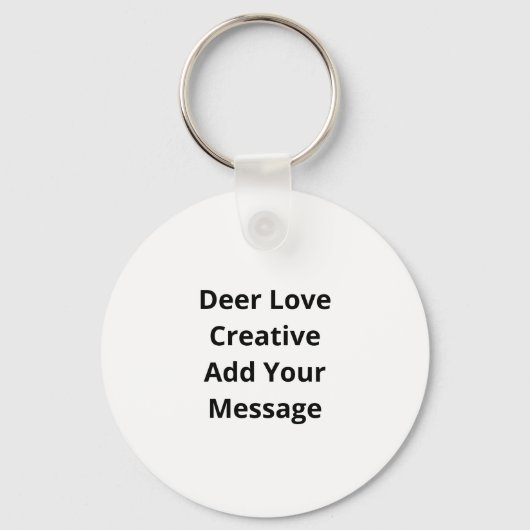 Oh Deer Deer Love Save The Deer Creative DKeychain Sleutelhanger (Achterkant)