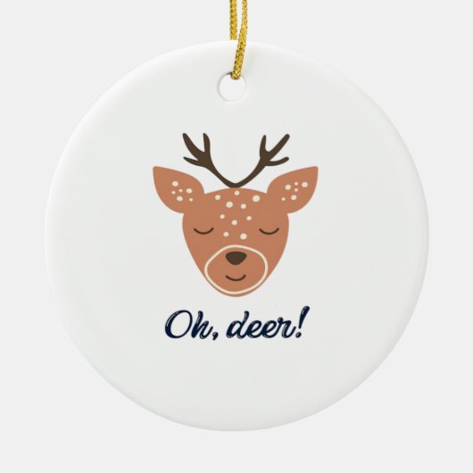 Oh Deer Deer Love Save The Deer Creative DOrnament Keramisch Ornament (Voorkant)