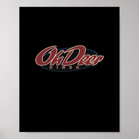 Oh Deer Diner Retro Klassieke Stijl Poster (Voorkant)