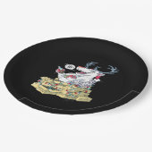 Oh Deer Drunk Reindeer Celebrating Christmas Festi Papieren Bordje (Gekanteld)