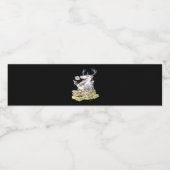 Oh Deer Drunk Reindeer Celebrating Christmas Festi Waterfles Etiket (Enkel label)