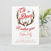 Oh Deer een ander jaar Kerstmis Kaart (Staand voorkant)