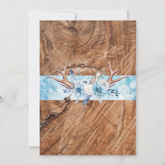 Oh Deer een kleine buck is bijna hier Baby shower Kaart (Achterkant)