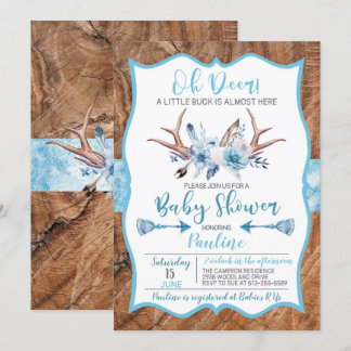 Oh Deer een kleine buck is bijna hier Baby shower Kaart