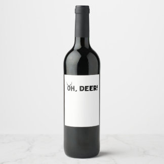 Oh Deer Eenvoudige Stijl Wijn Etiket