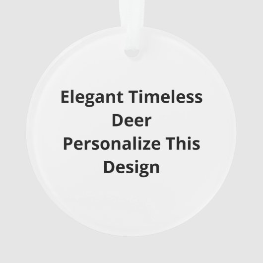 Oh Deer Elegant Timeless Style Acrylic Ornament (achterkant)