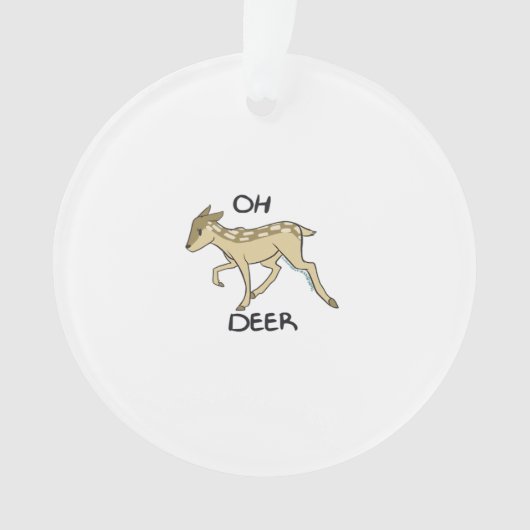 Oh Deer Elegant Timeless Style Acrylic Ornament (voorkant)
